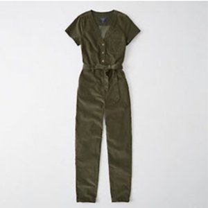 A&F Corduroy Boilersuit, Olive Green